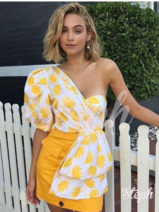 Yellow acl stylish top