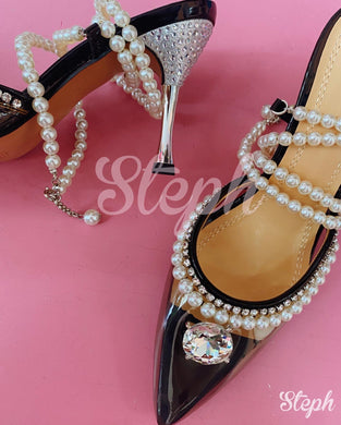 Black Mach Diamond heels
