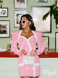 Pink Dress Blazer style